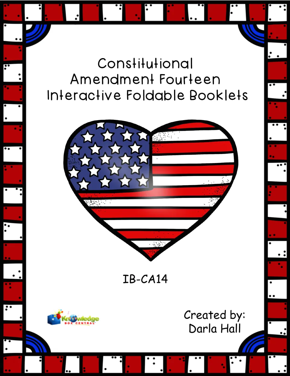 Cover of Constitutional Amendment Fourteen Interactive Foldable Booklets, created by Darla Hall