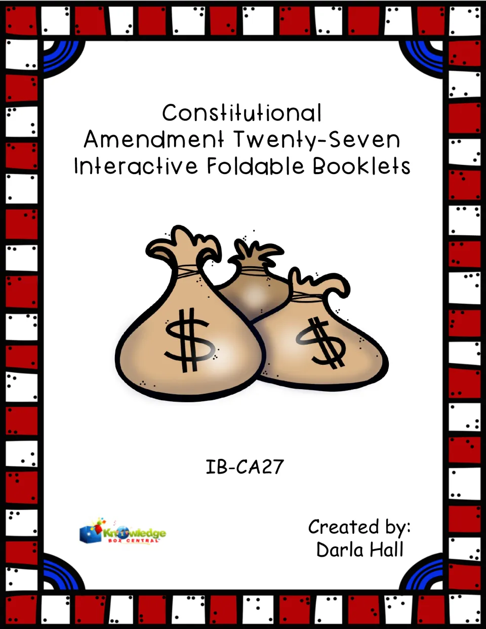 Cover of Constitutional Amendment Twenty-Seven Interactive Foldable Booklets, created by Darla Hall