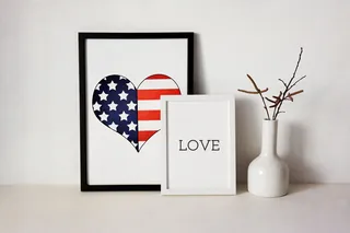 US Flag Heart Coloring Page, DIY Memorial Day Poster, Flag Day Activity, 4th of July Crafts for Kids, Independence Day Printable, Veterans Day, Instant Download – preview 1