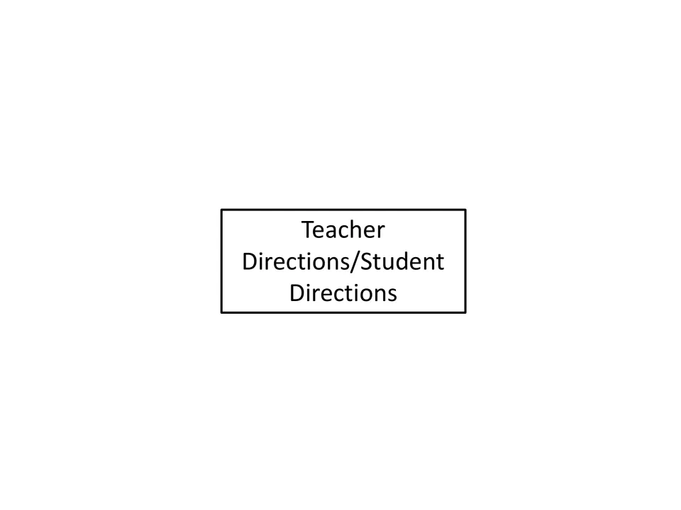 Section divider titled Teacher Directions/Student Directions, introducing the directions for the Boston Massacre activity