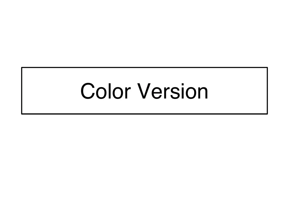 Section divider slide reading Color Version, marking where the full-color version of the gallery walk slides begins
