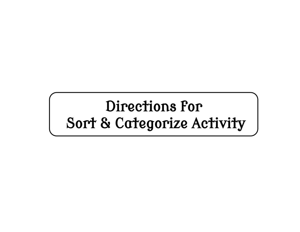 Directions section title for the Sort & Categorize Activity in the imperialism vocabulary resource