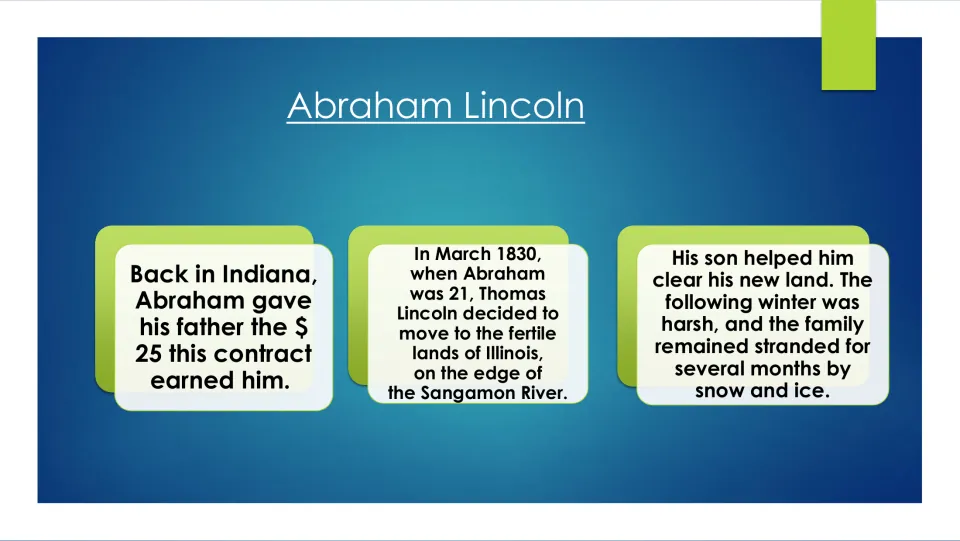 Move to Illinois in 1830: three facts on giving his father $25, settling by the Sangamon River and a harsh snowbound winter