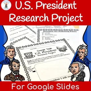 U.S. Presidents Research Project for Google Slides – cover