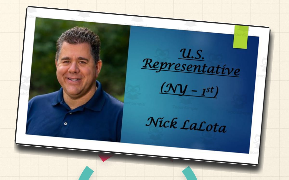 U.S. Representative Nick LaLota (NY - 1st) BIO PPT preview