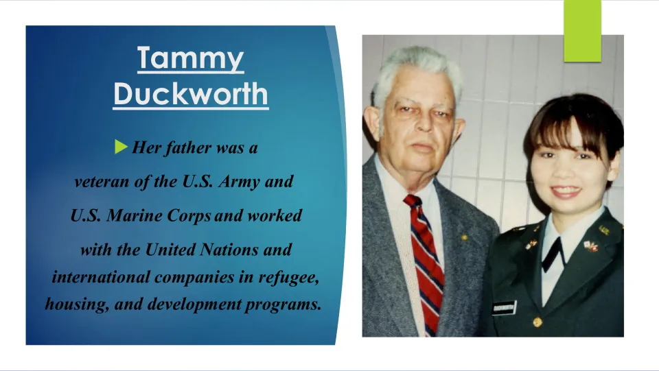 Her father's career: U.S. Army and Marine Corps veteran who worked with the UN on refugee, housing and development work