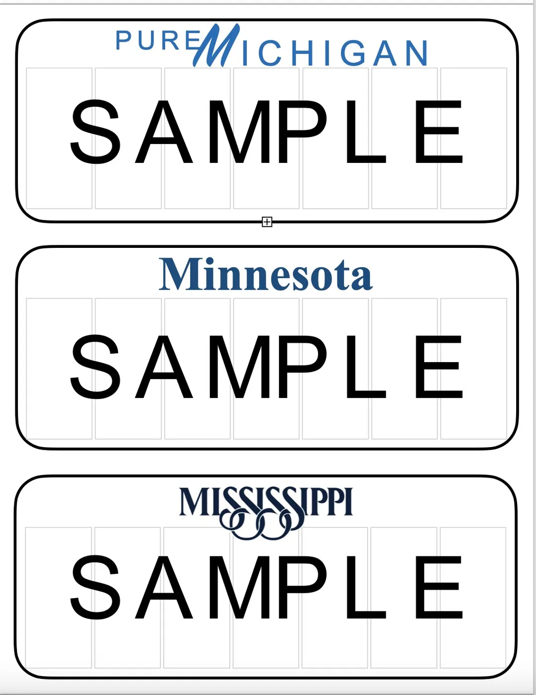 USA 50 States License Plates – Blank Templates – cover