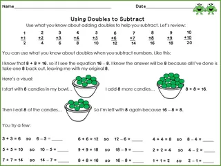 Using Doubles to Subtract Printable Pack – sample page 2