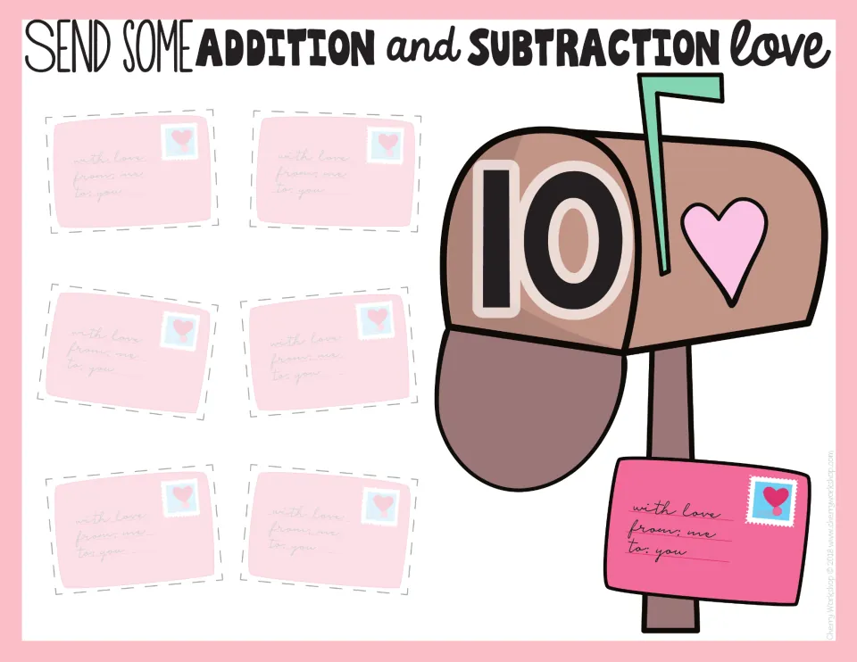Number 10 mailbox mat, the last in the set, with six letter spaces for sorting facts that equal 10