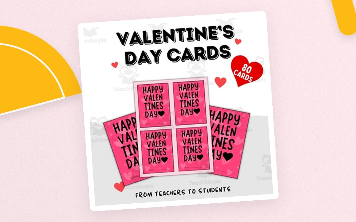 Valentine's Day Messages for Kids – Teacher Cards preview