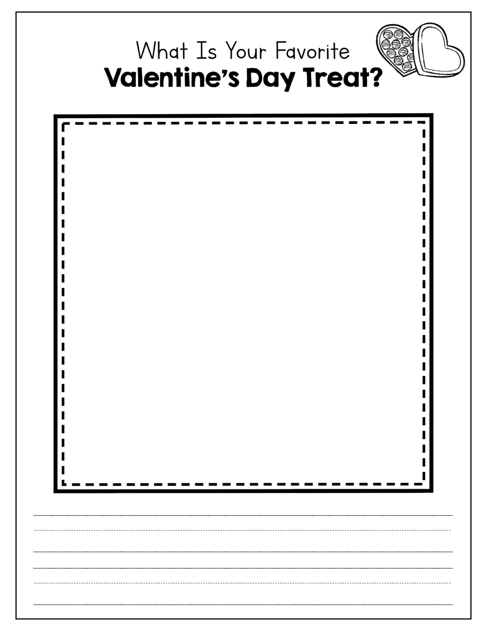 What Is Your Favorite Valentine's Day Treat? Students draw their favorite treat and write a sentence about it
