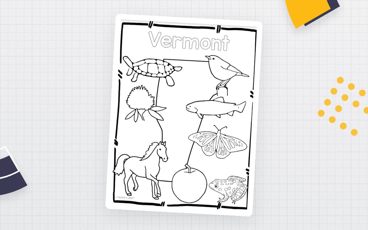 Vermont State Symbols Clip Art preview