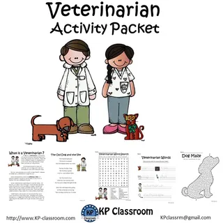 Veterinarian – No Prep Activity Packet – cover