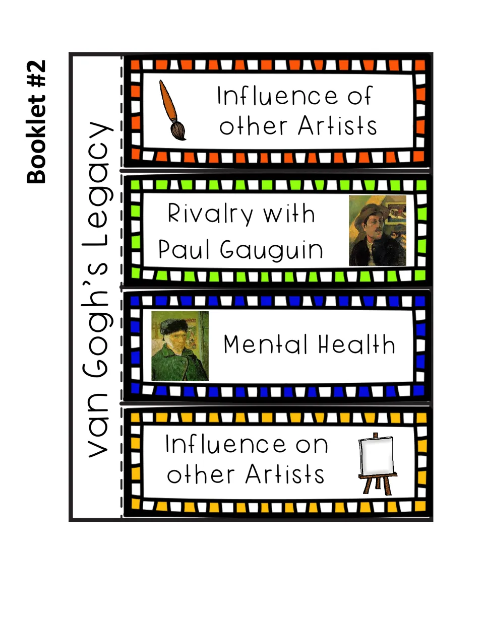 Van Gogh's Legacy: students write under flaps on influences, rivalry with Paul Gauguin, mental health and impact