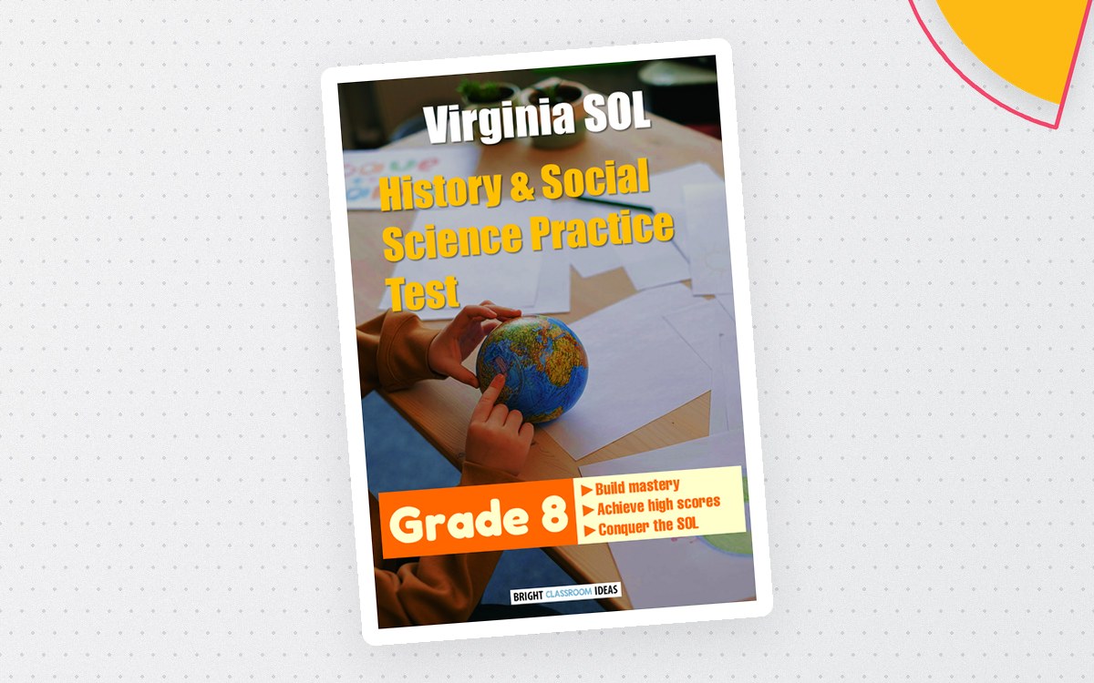 Virginia SOL History & Social Science Practice Test for Grade 8 teaching resource preview