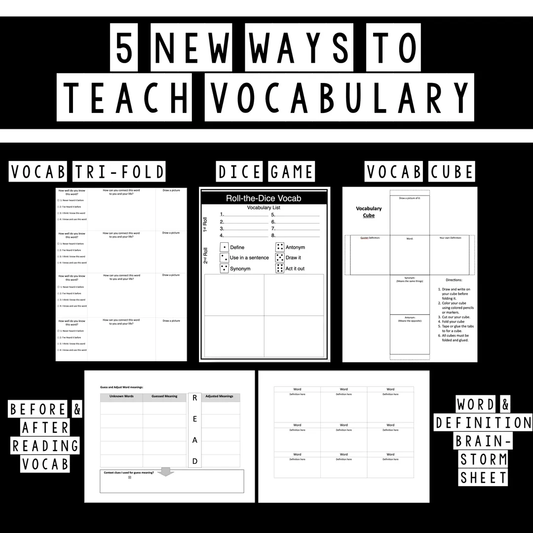 Vocabulary Worksheets – cover