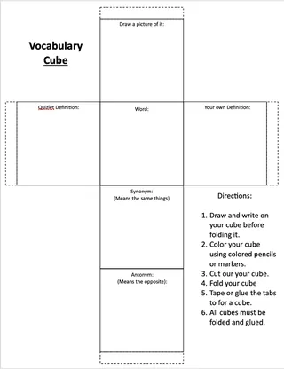 Vocabulary Worksheets – sample page 2