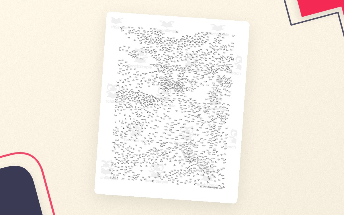 Volcano Extreme Connect the Dots / Dot-to-Dot PDF preview: Volcano challenge supplied on 2 pages