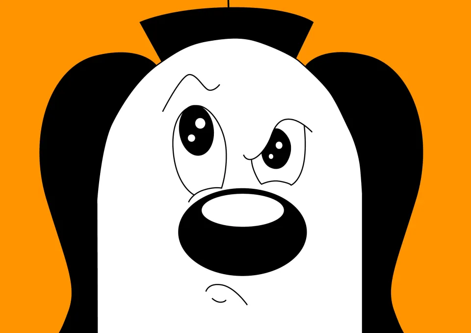 Story illustration following the cafe text in the phonics reader shows Zoggy's face with one eyebrow raised