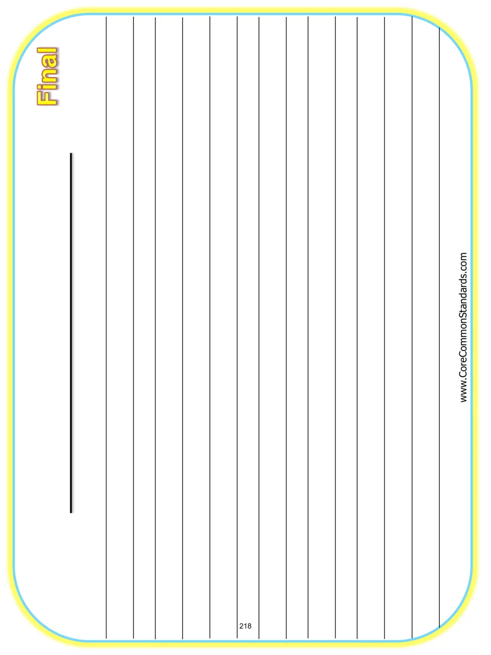 Final writing sheet for the Wishes and Stars activity, providing space for a title and the finished piece