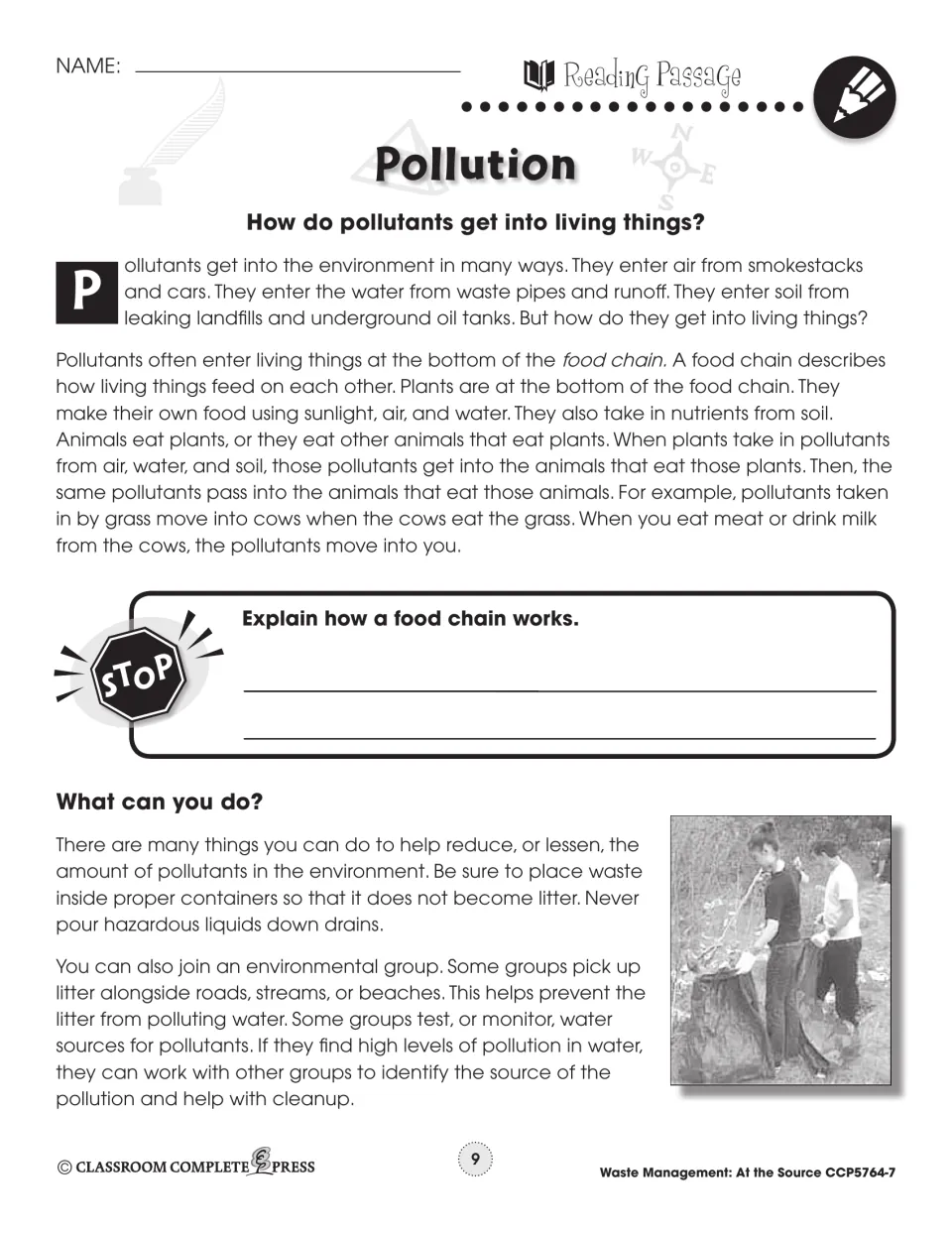 Pollution reading passage part 2: how pollutants move up the food chain and what you can do to reduce them