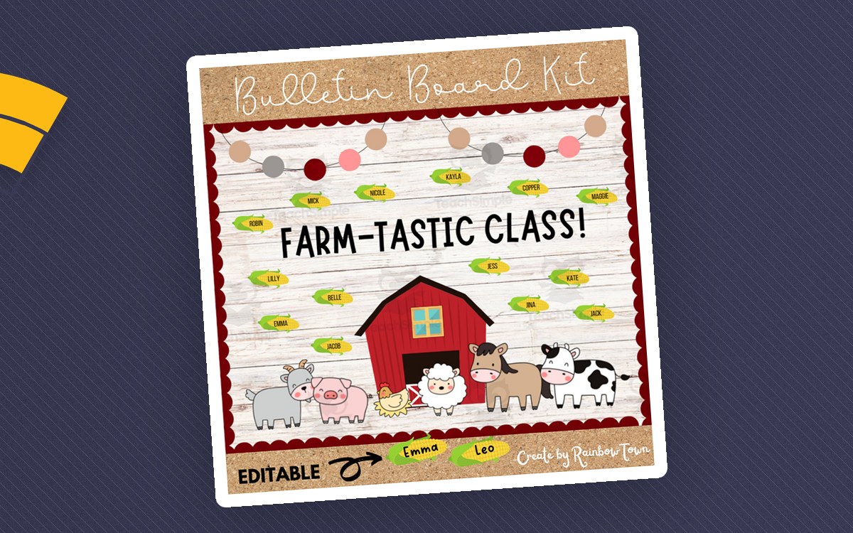 Welcome to Our Farm – Bulletin Board Kit & Nametags teaching resource preview