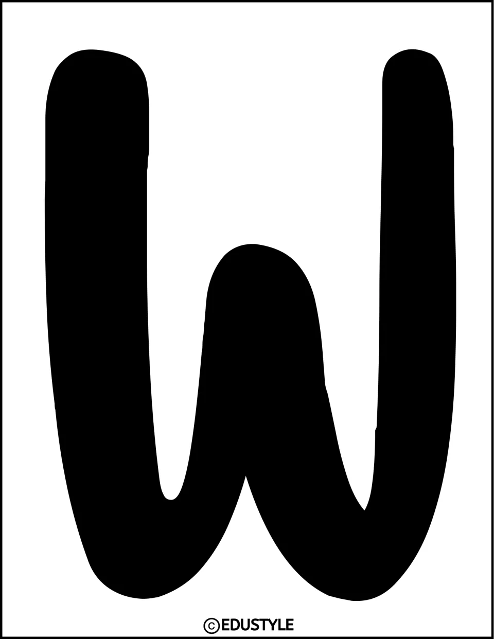 Black display letter W for the popsicle-themed back-to-school bulletin board or classroom door decor kit