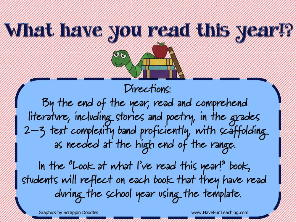What Have You Read This Year Activity teaching resource preview