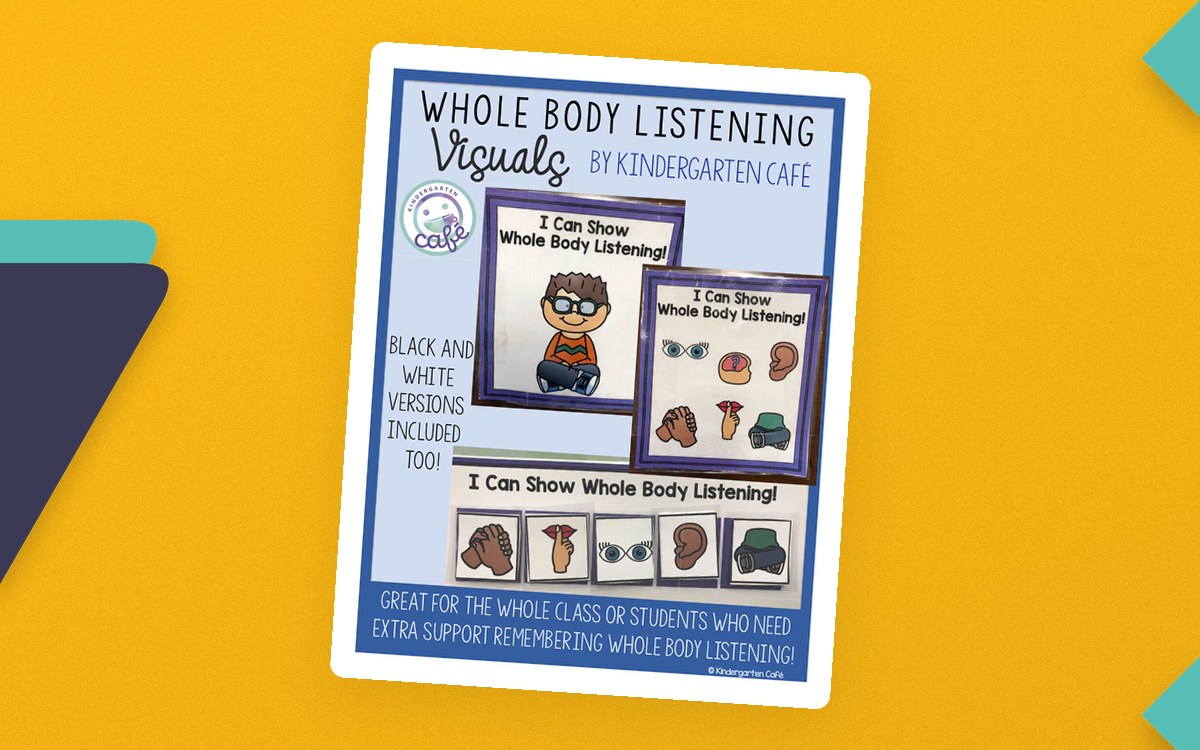 Whole Body Listening – Visual Reminder Cards poster preview.