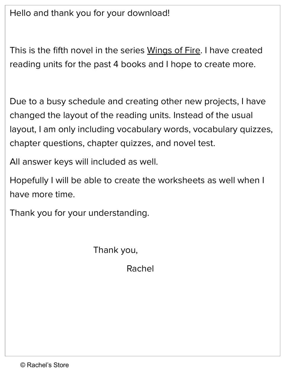 Introduction to the novel study lists vocabulary, chapter questions, quizzes, a novel test, and answer keys