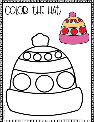 Winter Hat Coloring Pages – sample page 2