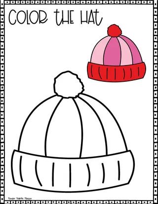 Winter Hat Coloring Pages – sample page 4