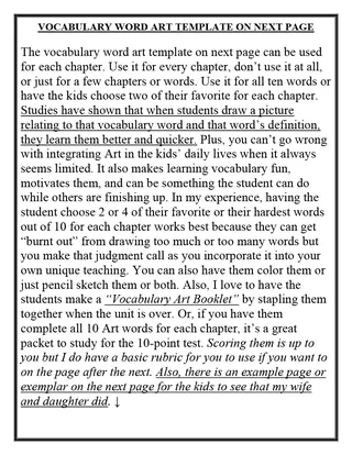 Wish Novel Study Unit – sample page 4