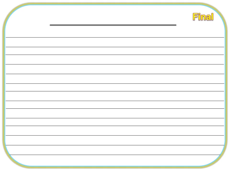 Final copy page: students write a title and publish the revised version of their writing after peer feedback