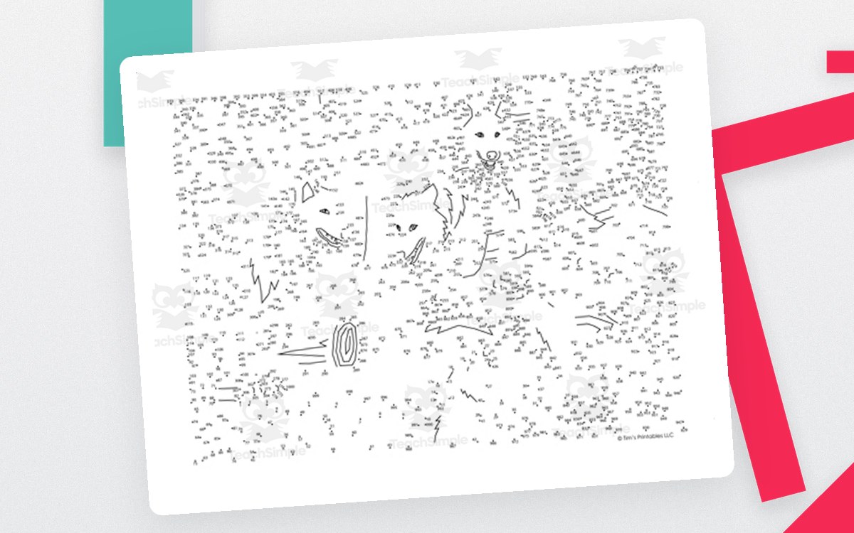 Wolf Extreme Connect the Dots / Dot-to-Dot PDF - 1000 Dots! preview