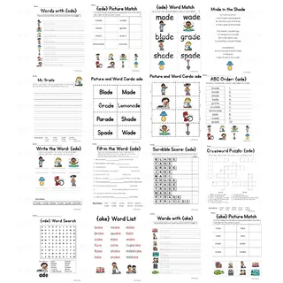 Word Ending Sounds with the Long A Vowel Activity Packet and Worksheets – sample page 3