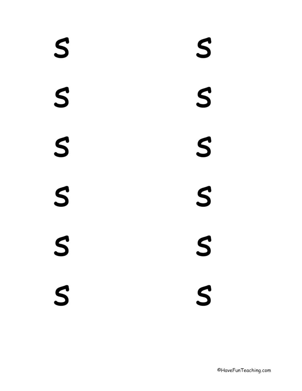 Twelve -s ending pieces to cut out; students show one when the drawn root word can take that ending
