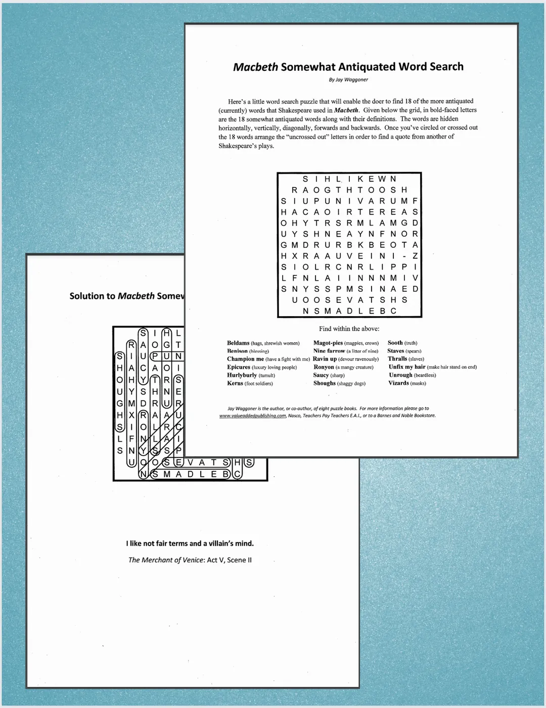 Word Search: Macbeth Somewhat Antiquated – cover