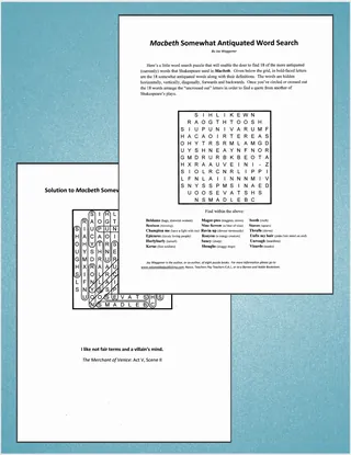 Word Search: Macbeth Somewhat Antiquated – cover