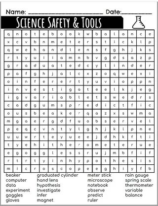 Word Search: Science Safety & Tools – cover
