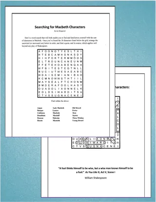 The Tragedy Of Macbeth Word Search Answers – cover