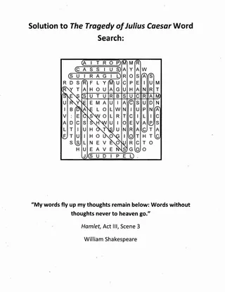 Word Search: Tragedy of Julius Caesar – sample page 2