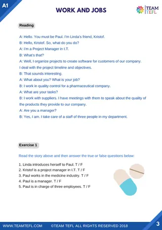 Work and Jobs | Beginner Lesson Plan – sample page 3