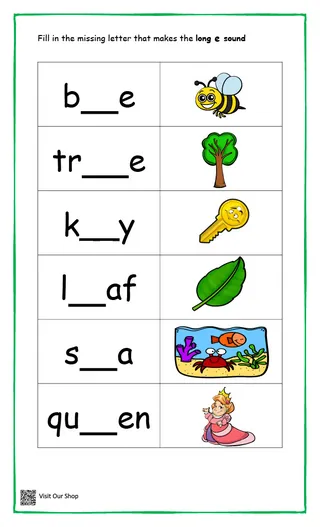 Working with Phonics Worksheet – Letter Sounds for K–2 – sample page 2
