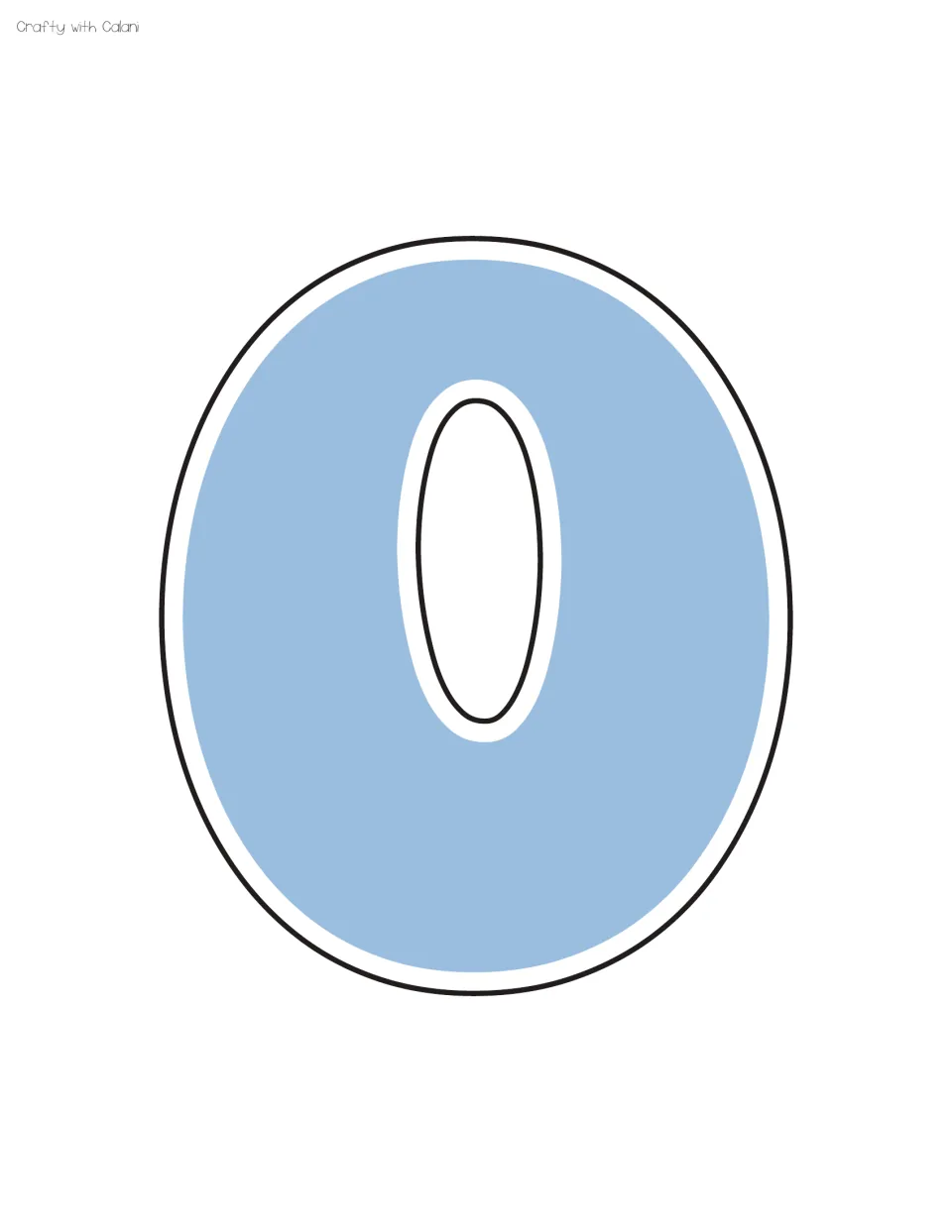 Blue letter O for the staff shout out bulletin board display, the first of the supplied letter sheets.