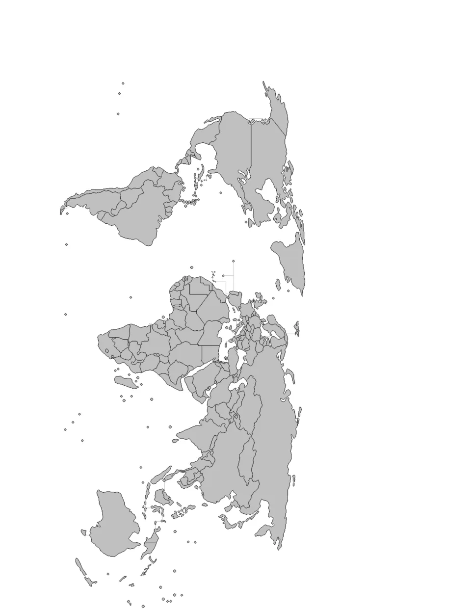 World map for the review sort's sixth section, used to place empire and independence labels and explorer routes
