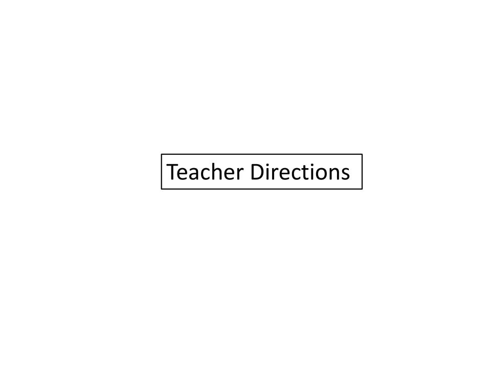 Teacher Directions section divider introducing the lesson instructions for the Reformation activity that follow