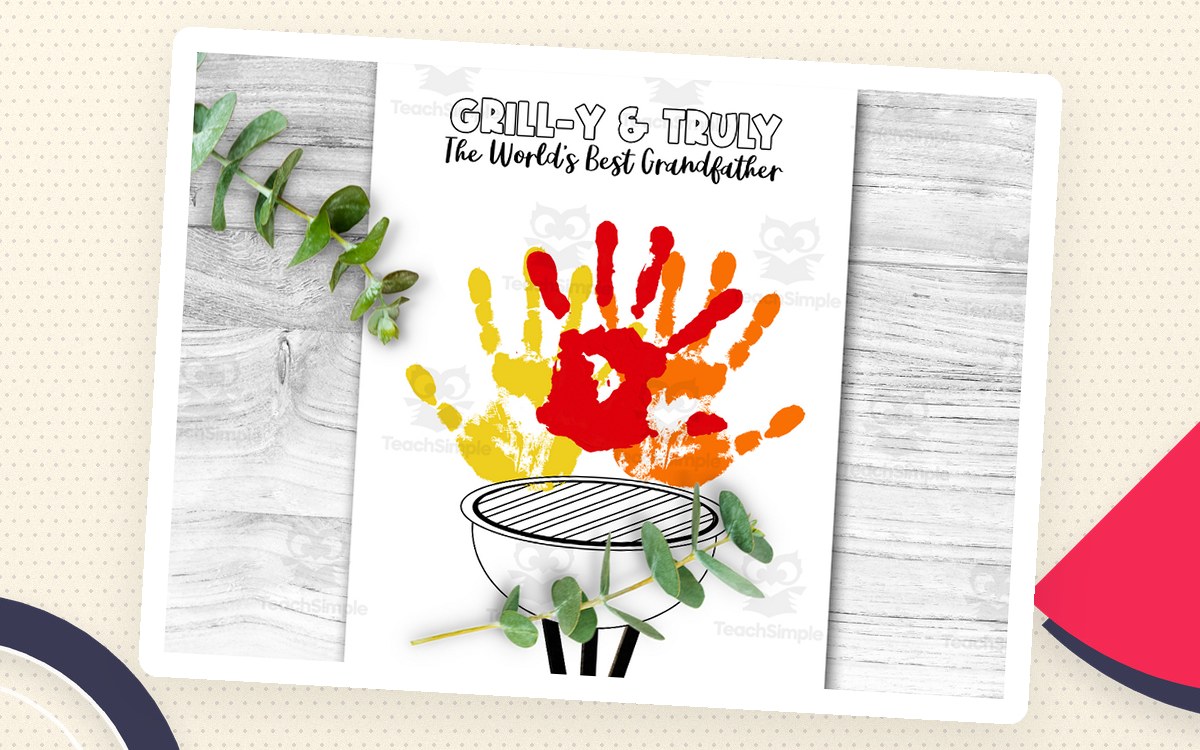 World's Best Grandfather – Handprint Craft Card preview