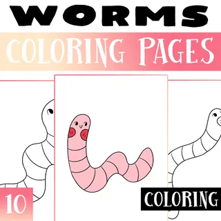 Worm Coloring Pages Worksheet Activity For Morning Work – cover