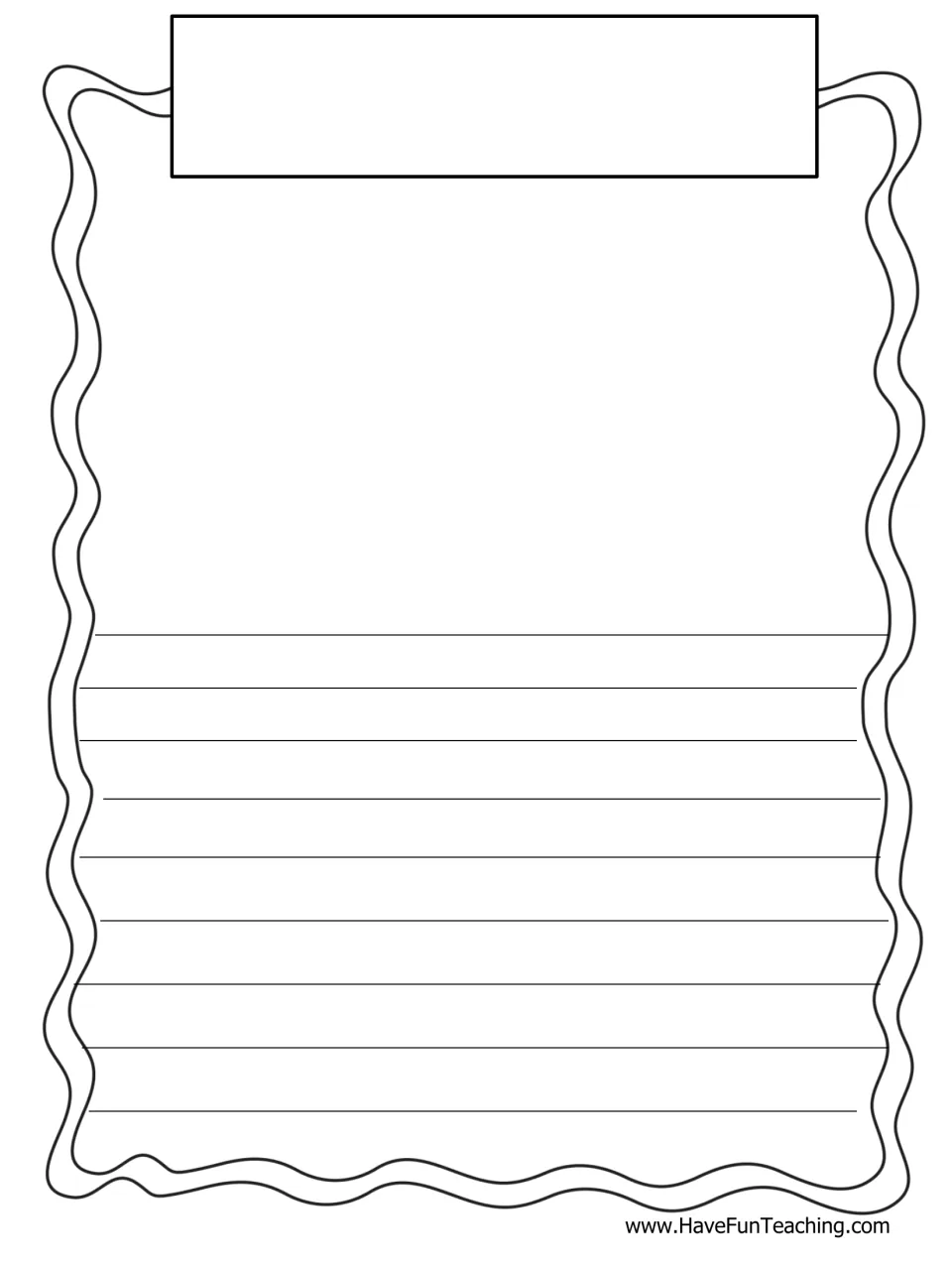 Publishing template: students add a title at the top, draw a bug picture and copy their final informative paragraph below